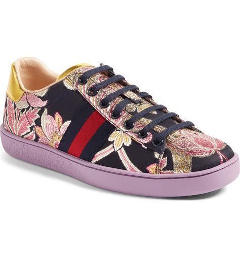 gucci trainers floral|Gucci ace sneakers women's.